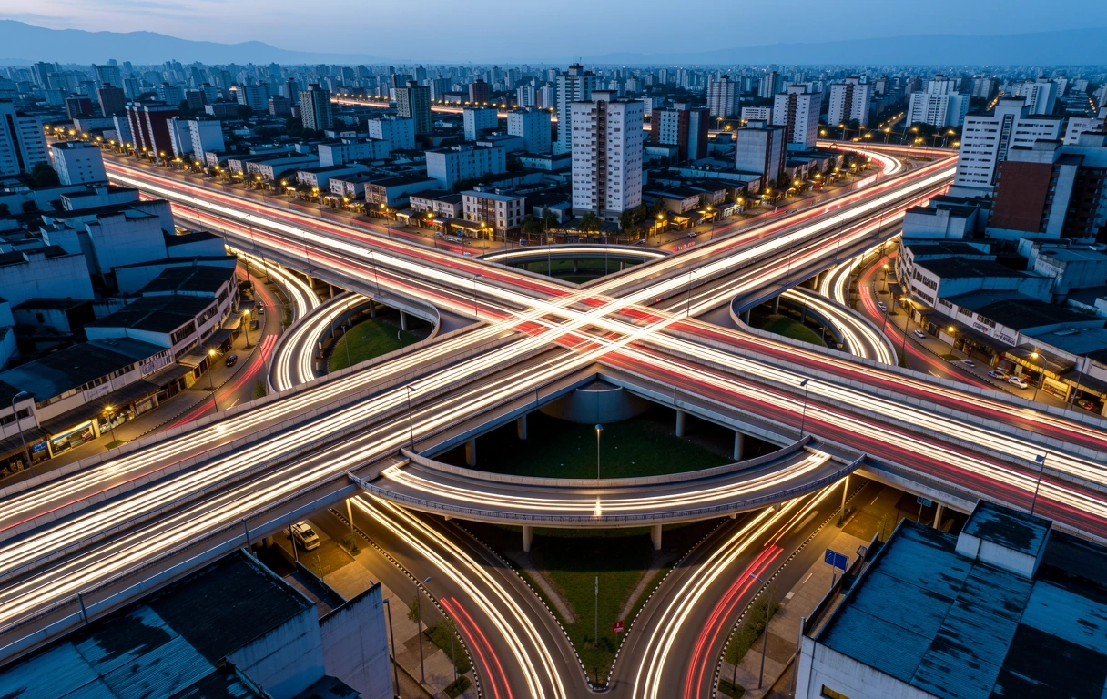 Dinámica de flujo urbano en Colombia